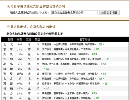 先知免费在线公司起名介绍